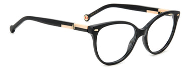 Designer Women Carolina Herrera Eyeglasses: HER 0158 - Black(2)- SpecSMART Eye Clinic (Diagonal View)